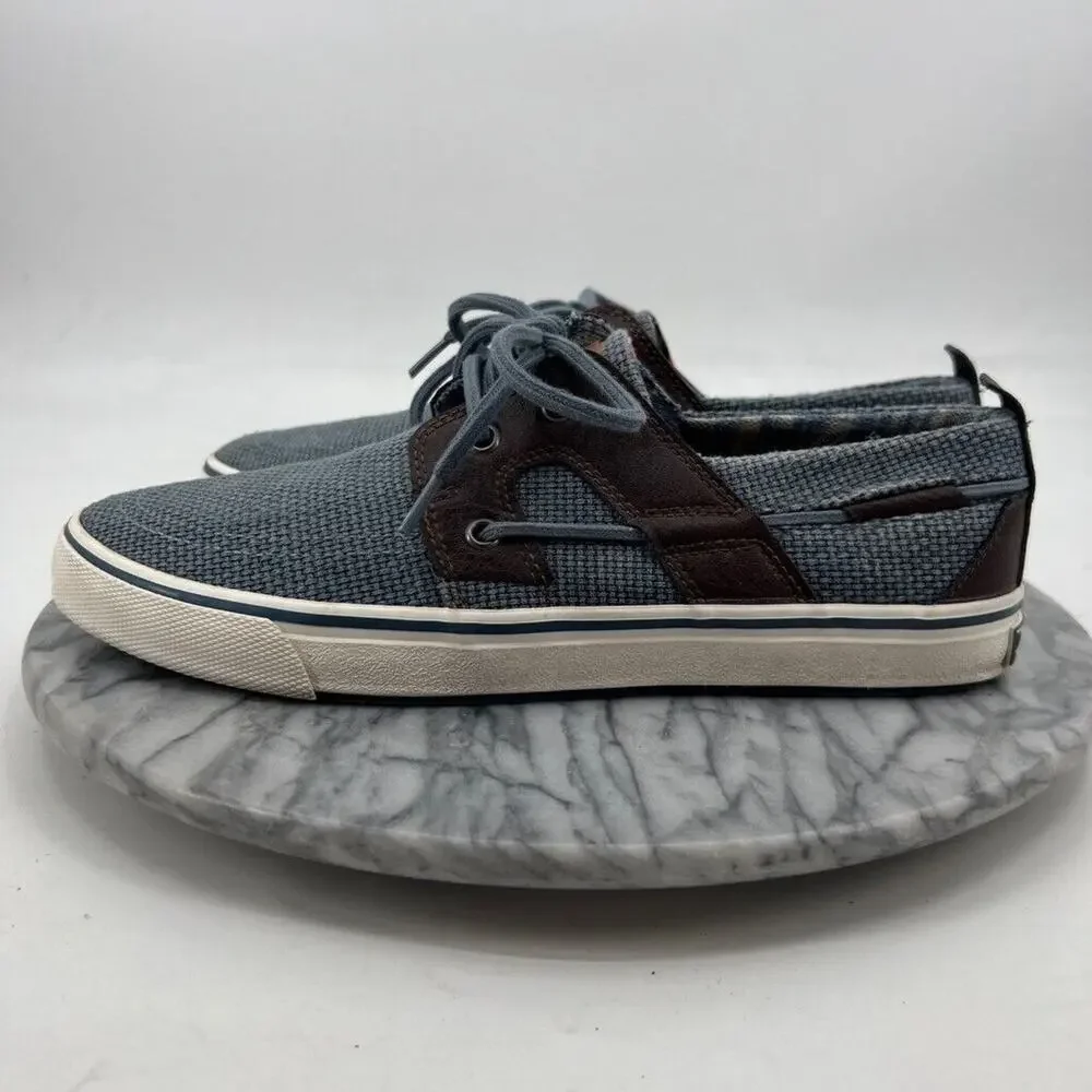 Tommy Bahama Mens 9.5 Boat Shoes Blue‎ Brown Sandrino Sneakers Lace Up TB7F10147